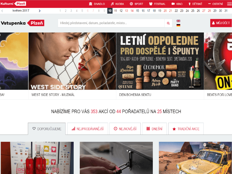 Představujeme nový portál Plzeňská vstupenka